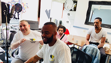 Key Changes artist volunteers taking part together