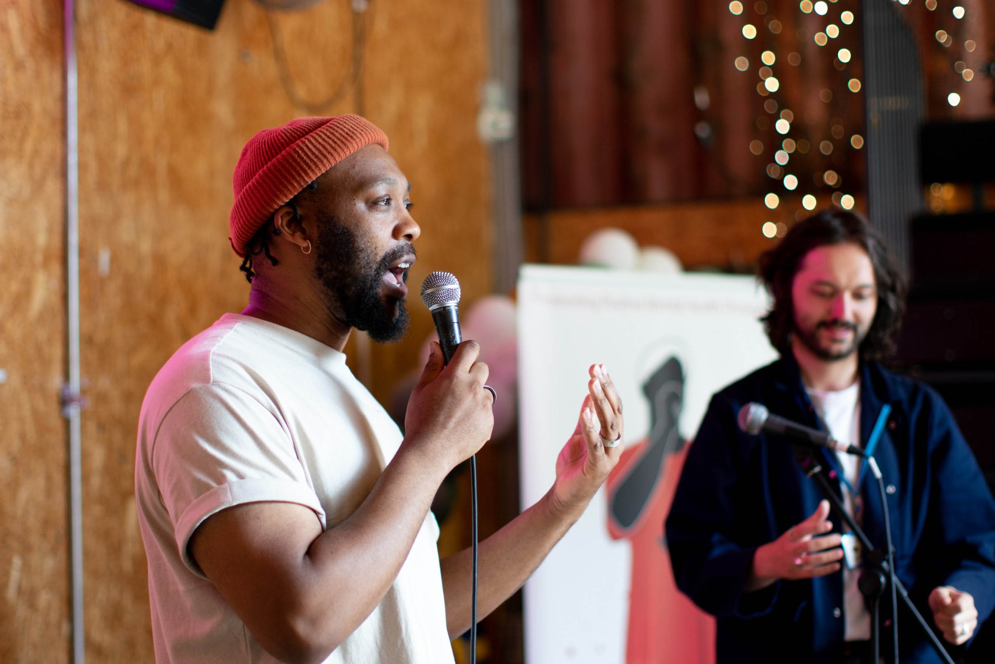 Key Changes artists and volunteers taking part in a community music event